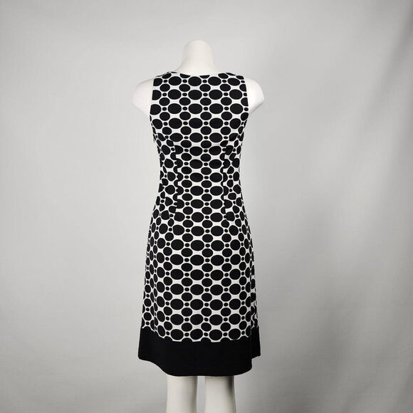 Joseph Ribkoff Black Retro Print Sheath Dress Size 4 - Picture 8 of 11